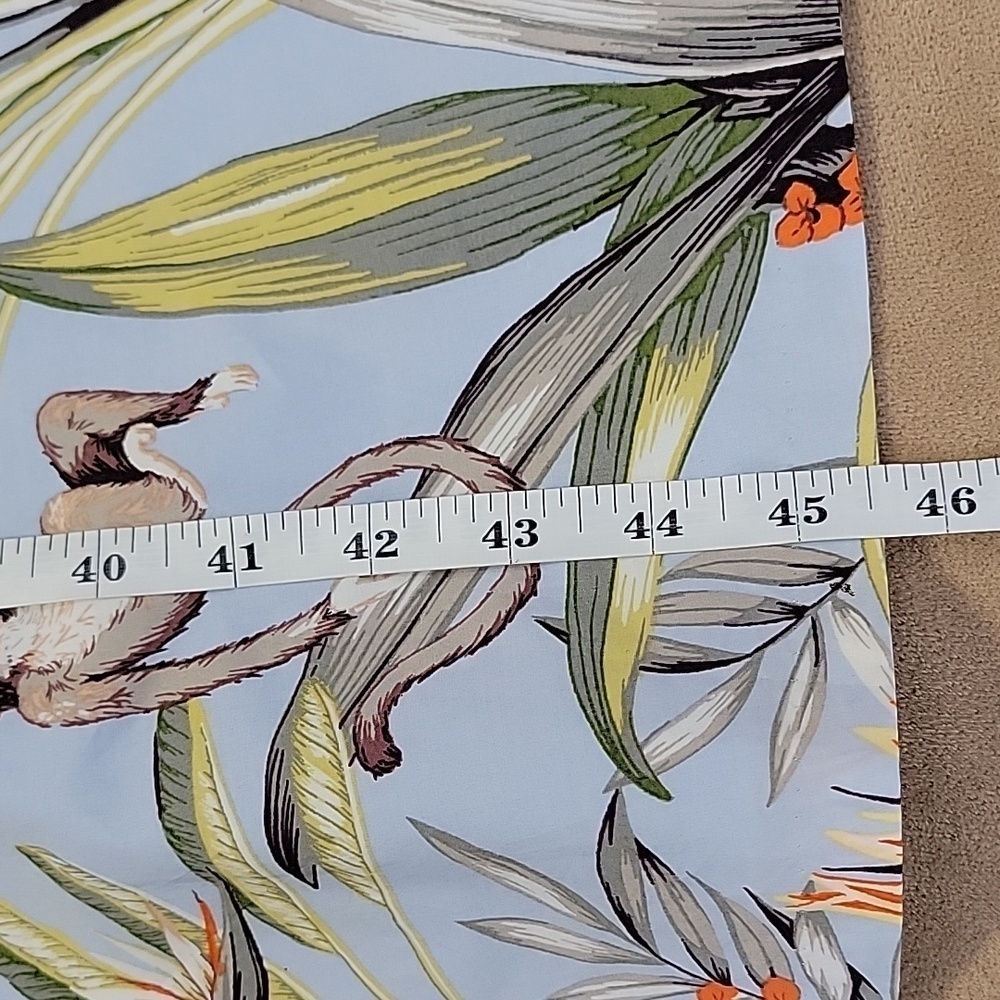 Ann Taylor Blue Jungle Floral Monkey Toga Dress Size 4 EUC - Picture 11 of 12